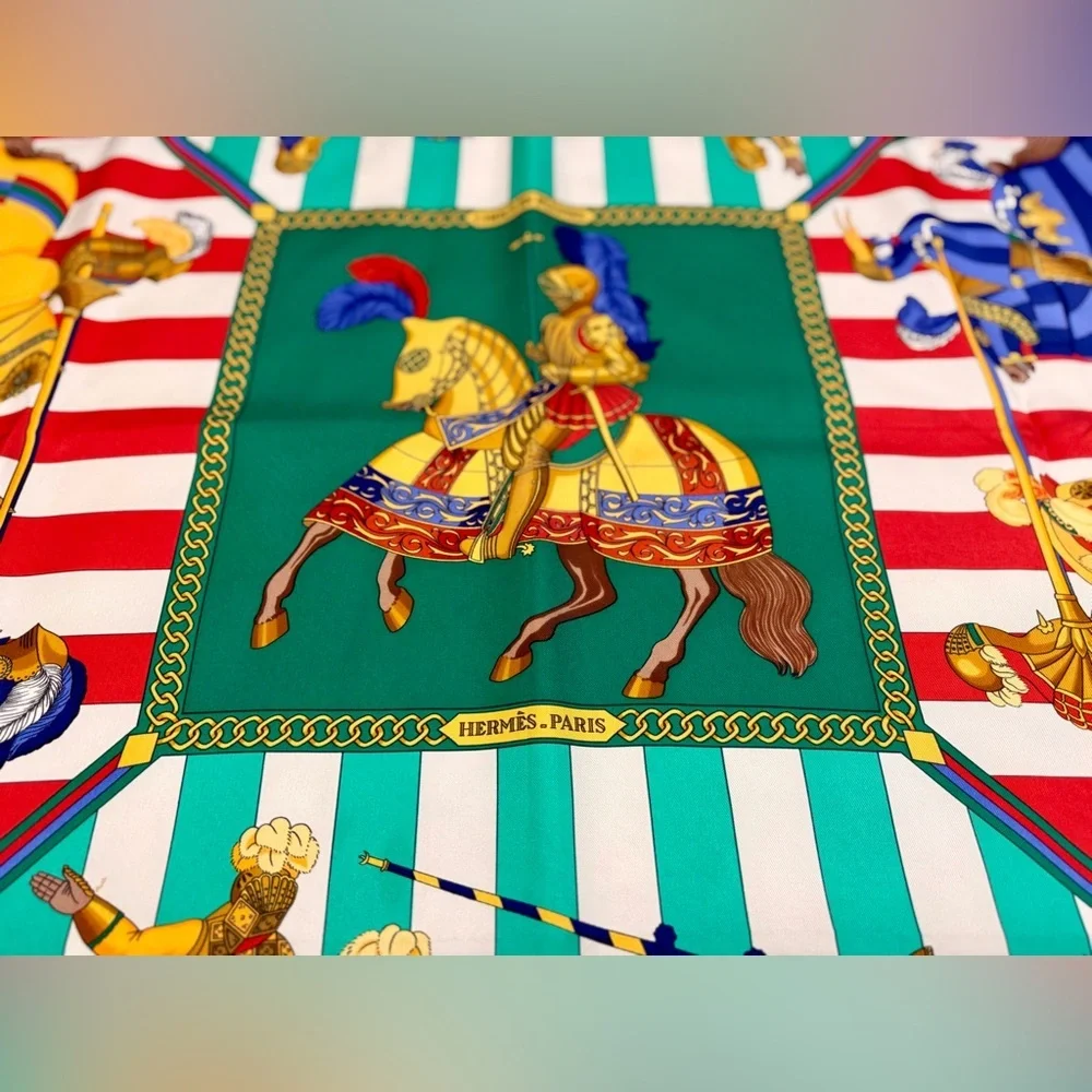 HERMES Vintage Rare Collectors Chic Carre 90” “Chocs en Plumes” 100% Silk Scarf